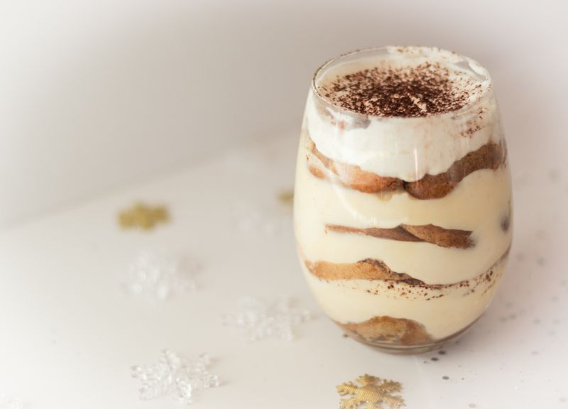 Classic Tiramisu Italian dessert with espresso